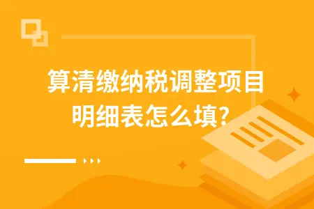 汇算清缴纳税调整项目明细表怎么填?