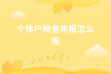 个体户税务年报怎么报