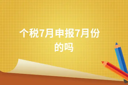个税7月申报7月份的吗 个税7月申报7月份的吗