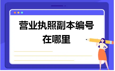 营业执照副本编号在哪里
