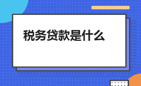 税务贷款是什么