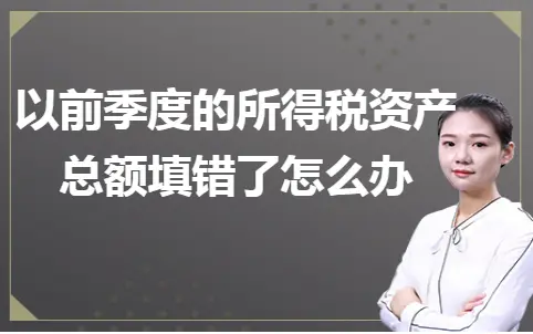 以前季度的所得税资产总额填错了怎么办 以前季度的所得税资产总额填错了怎么办