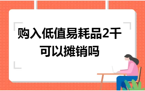 购入低值易耗品2千可以摊销吗