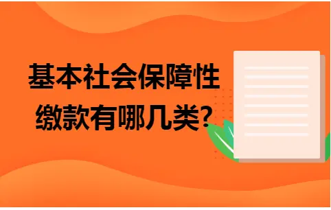基本社会保障性缴款有哪几类? 基本社会保障性缴款有哪几类?