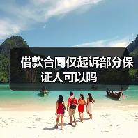 借款合同仅起诉部分保证人可以吗（图1）