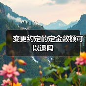 变更约定的定金数额可以退吗(图1) 变更约定的定金数额可以退吗(图1)