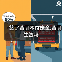 签了合同不付定金,合同生效吗（图1）