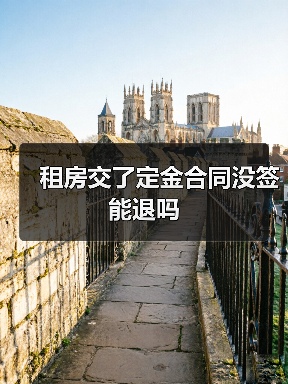 租房交了定金合同没签能退吗（图4）