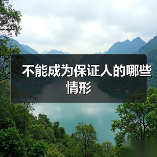不能成为保证人的哪些情形