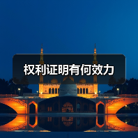 权利证明有何效力(图2) 权利证明有何效力(图2)