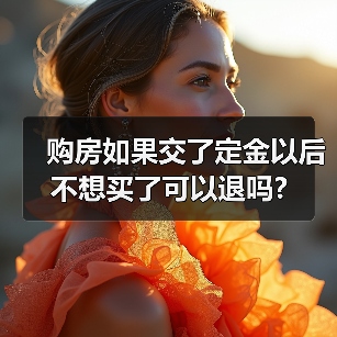 购房如果交了定金以后不想买了可以退吗?(图1) 购房如果交了定金以后不想买了可以退吗?(图1)
