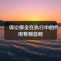 诉讼保全在执行中的作用有哪些呢（图1）