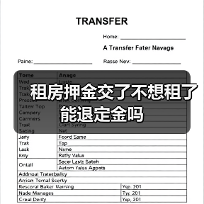 租房押金交了不想租了能退定金吗(图1) 租房押金交了不想租了能退定金吗(图1)