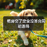 租房交了定金没签合同能退吗(图1) 租房交了定金没签合同能退吗(图1)