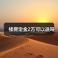 楼房定金2万可以退吗(图3) 楼房定金2万可以退吗(图3)