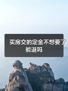 买房交的定金不想要了能退吗（图2）
