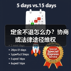 定金不退怎么办?协商或法律途径维权(图2) 定金不退怎么办?协商或法律途径维权(图2)