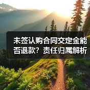 未签认购合同交定金能否退款？责任归属解析（图1）