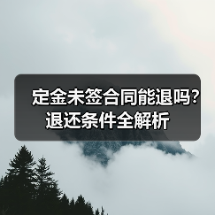 定金未签合同能退吗？退还条件全解析（图4）