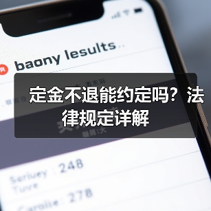 定金不退能约定吗?法律规定详解(图1) 定金不退能约定吗?法律规定详解(图1)