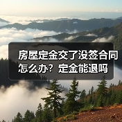 房屋定金交了没签合同怎么办?定金能退吗(图4) 房屋定金交了没签合同怎么办?定金能退吗(图4)