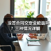 没签合同交定金能退吗?三种情况详解(图3) 没签合同交定金能退吗?三种情况详解(图3)