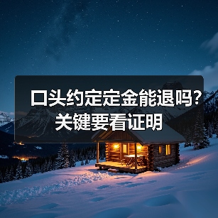 口头约定定金能退吗？关键要看证明（图1）