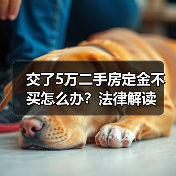 交了5万二手房定金不买怎么办？法律解读（图1）