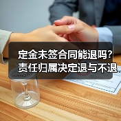 定金未签合同能退吗？责任归属决定退与不退（图1）