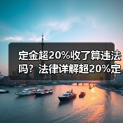 定金超20%收了算违法吗？法律详解超20%定金如何处理（图2）