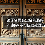 签了合同交定金能退吗？违约/不可抗力处理方式（图3）