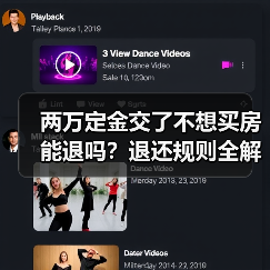 两万定金交了不想买房能退吗？退还规则全解析（图1）