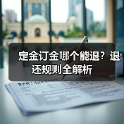 定金订金哪个能退？退还规则全解析（图1）