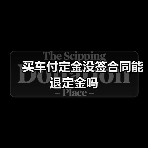 买车付定金没签合同能退定金吗（图4）