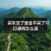 买车交了定金不买了可以退吗怎么退(图4) 买车交了定金不买了可以退吗怎么退(图4)