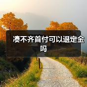 凑不齐首付可以退定金吗(图1) 凑不齐首付可以退定金吗(图1)
