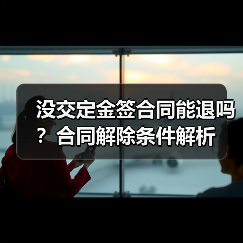 没交定金签合同能退吗？合同解除条件解析（图3）