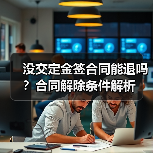 没交定金签合同能退吗？合同解除条件解析（图4）