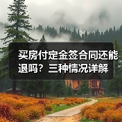 买房付定金签合同还能退吗?三种情况详解(图2) 买房付定金签合同还能退吗?三种情况详解(图2)