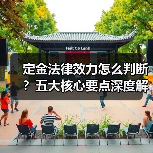 定金法律效力怎么判断?五大核心要点深度解析(图1) 定金法律效力怎么判断?五大核心要点深度解析(图1)