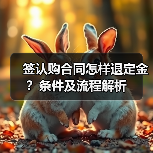 签认购合同怎样退定金?条件及流程解析(图2) 签认购合同怎样退定金?条件及流程解析(图2)