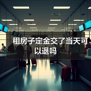 租房子定金交了当天可以退吗(图2) 租房子定金交了当天可以退吗(图2)