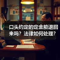 口头约定的定金能退回来吗?法律如何处理?(图3) 口头约定的定金能退回来吗?法律如何处理?(图3)