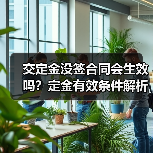 交定金没签合同会生效吗?定金有效条件解析(图2) 交定金没签合同会生效吗?定金有效条件解析(图2)
