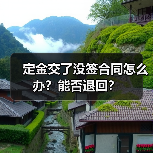 定金交了没签合同怎么办?能否退回?(图4) 定金交了没签合同怎么办?能否退回?(图4)