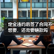 定金违约后签了合同不想要，还需要赔款吗（图2）