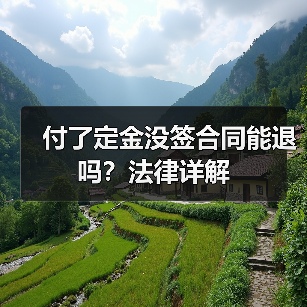 付了定金没签合同能退吗?法律详解(图1) 付了定金没签合同能退吗?法律详解(图1)