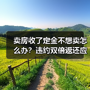 卖房收了定金不想卖怎么办？违约双倍返还应对方法（图2）