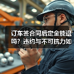 订车签合同后定金能退吗?违约与不可抗力如何处理(图1) 订车签合同后定金能退吗?违约与不可抗力如何处理(图1)