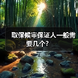 取保候审保证人一般需要几个？（图1）